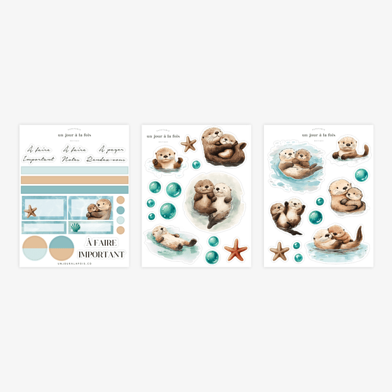 Autocollants Loutres de mer