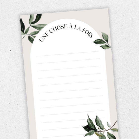 Notepad One thing at a time