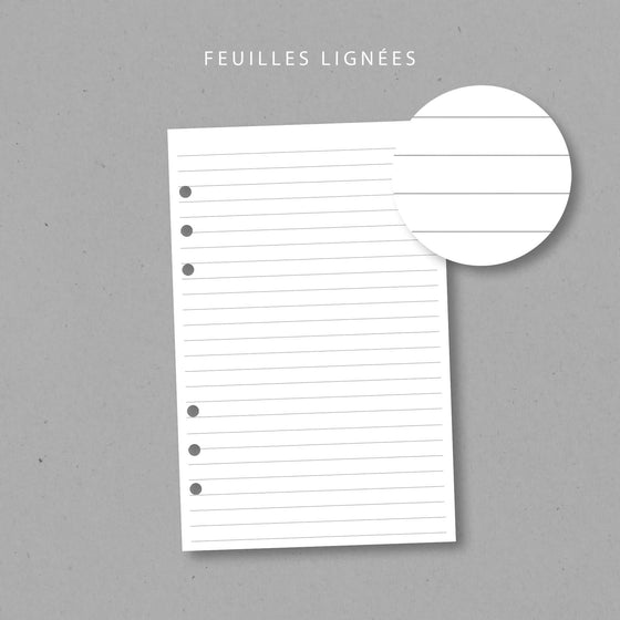 Feuilles lignées