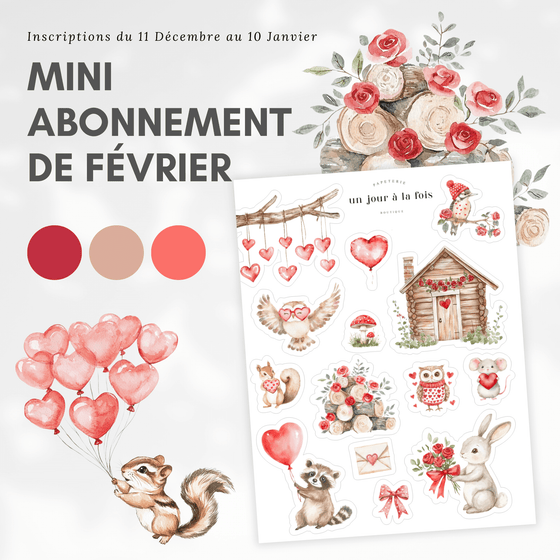 Mini abonnement d'autocollants mensuel