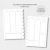 Agenda hebdomadaire vertical | Petit format