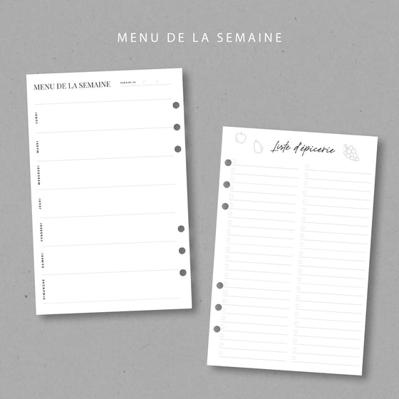 Recharge Menu de la semaine