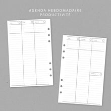  Agenda hebdomadaire Productivité