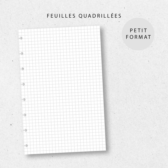 Feuilles quadrillées | Petit format