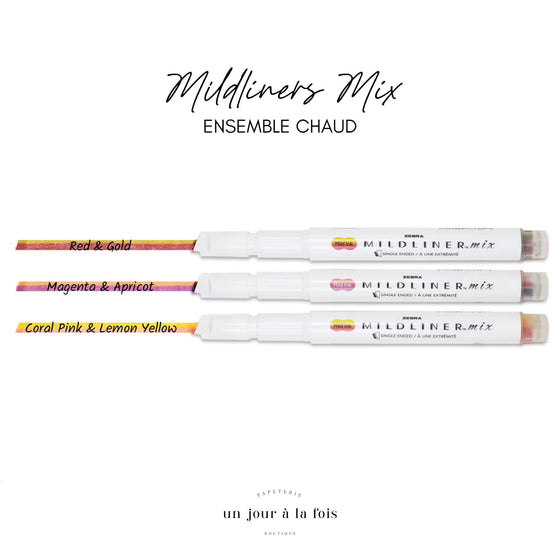 Surligneurs Mildliners Mix - Ensemble Chaud