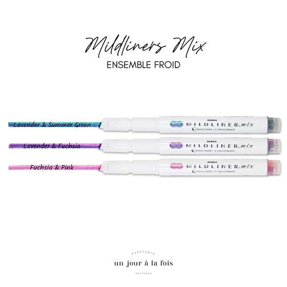Surligneurs Mildliners Mix - Ensemble Froid