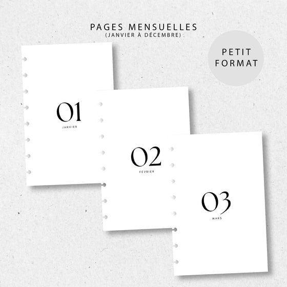 Pages mensuelles | Version numéro | Petit format