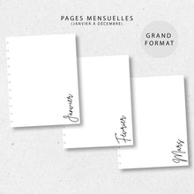  Pages mensuelles | Version script | Grand format