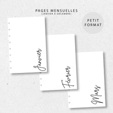  Pages mensuelles | Version script | Petit format