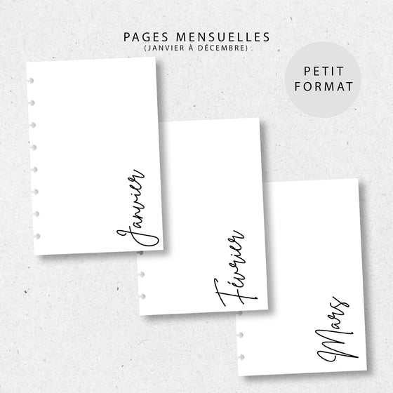 Pages mensuelles | Version script | Petit format