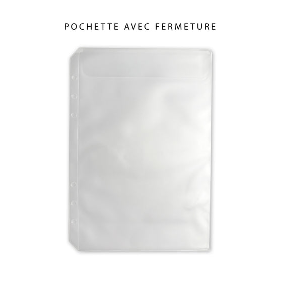 Pochettes givrée avec fermeture | Agenda à anneaux