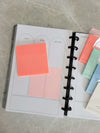 Translucent sticky notepad