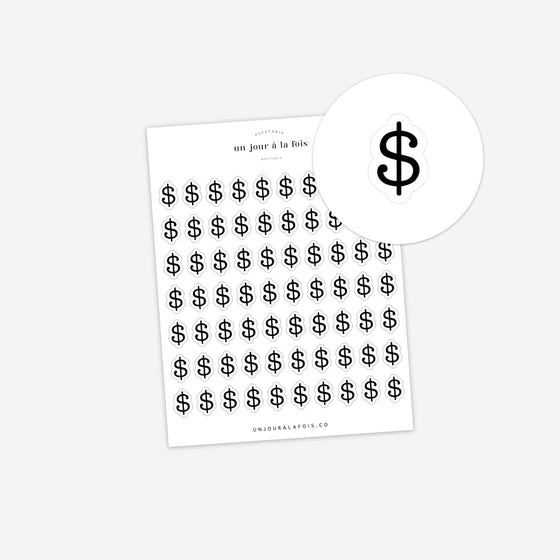 Dollar Icon Stickers ($)