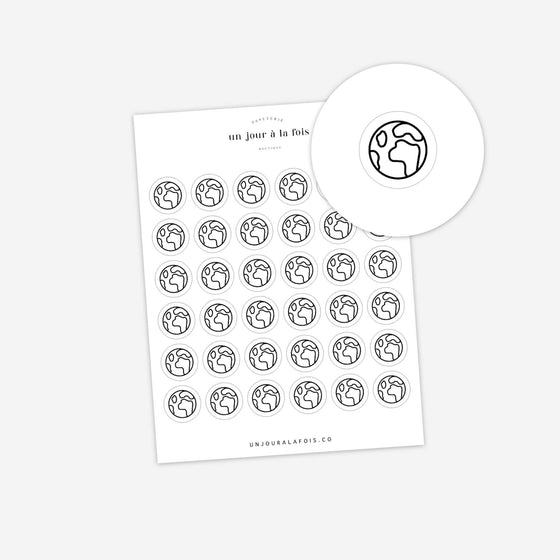 Earth Icon Stickers