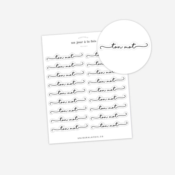 Your Word Stickers